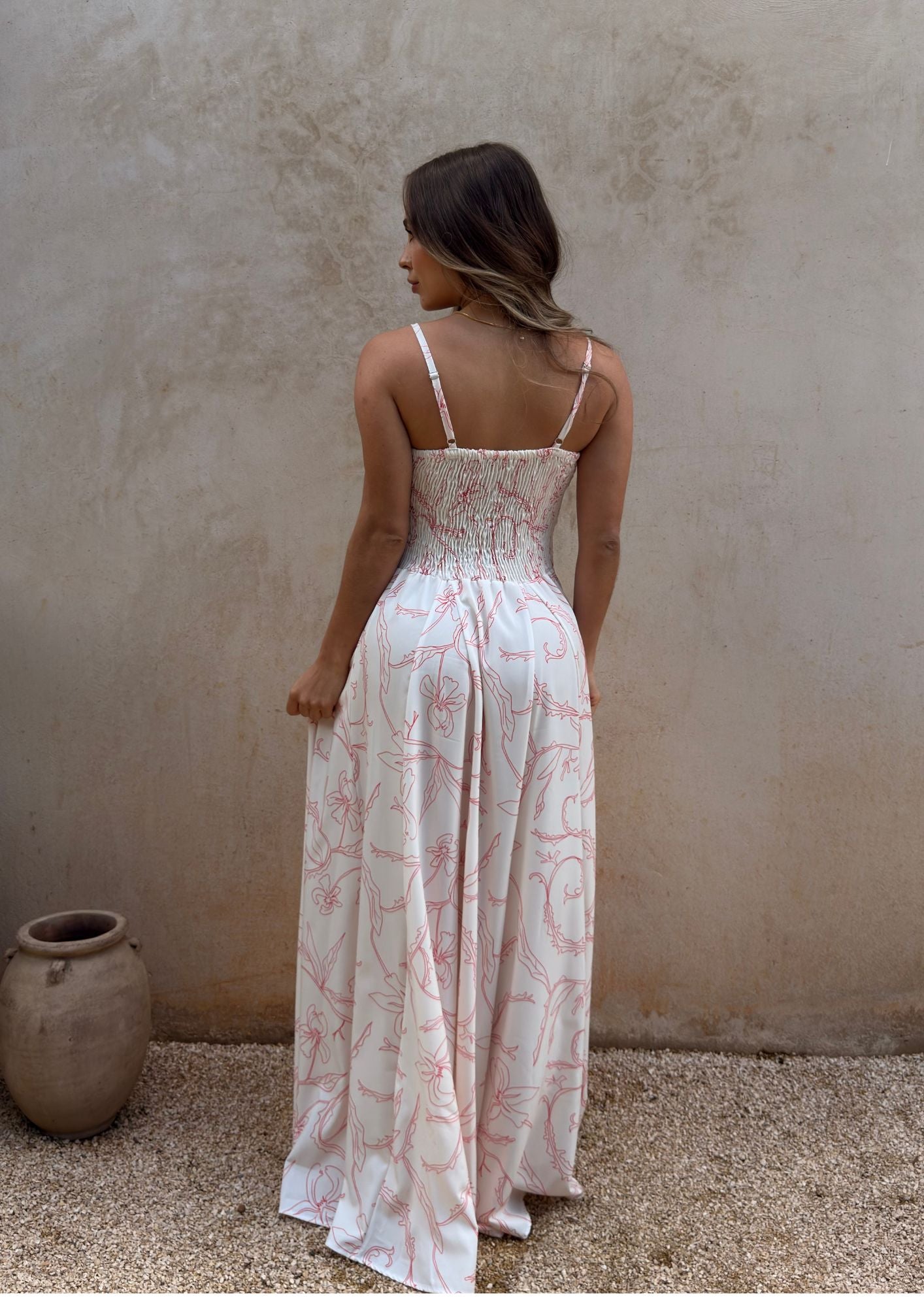 Vestido Largo Lucia Red Print